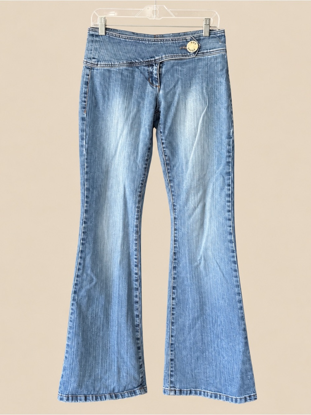 Y2K Low Rise Side Belt Flares Who Jeans 28